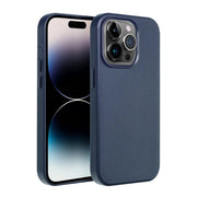Casify Leren Hoesje met MagSafe voor iPhone 14 Pro Donkerblauw