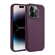 Casify Leren Hoesje met MagSafe voor iPhone 14 Pro Donkerpaars