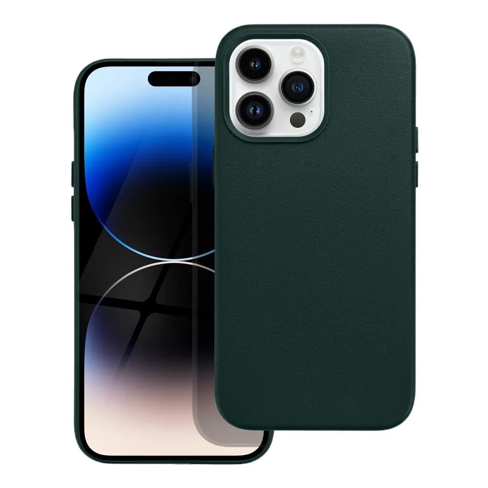 Casify Leren Hoesje met MagSafe voor iPhone 14 Pro Max Bosgroen2