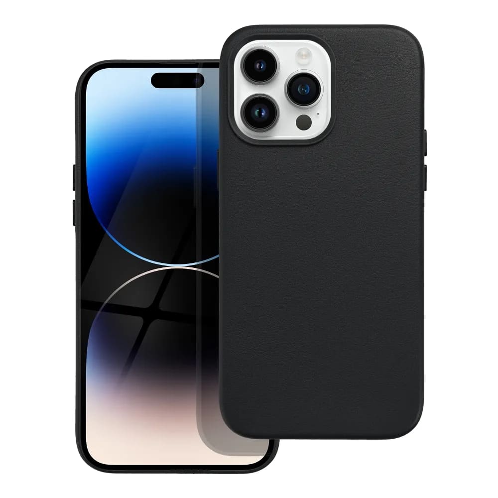 Casify Leren Hoesje met MagSafe voor iPhone 14 Pro Max Zwart2