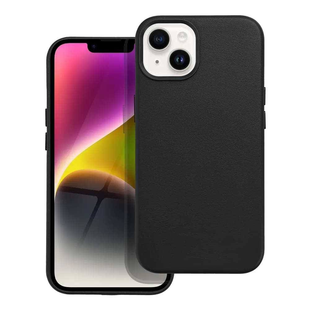 Casify Étui en cuir avec MagSafe pour iPhone 14 Noir2