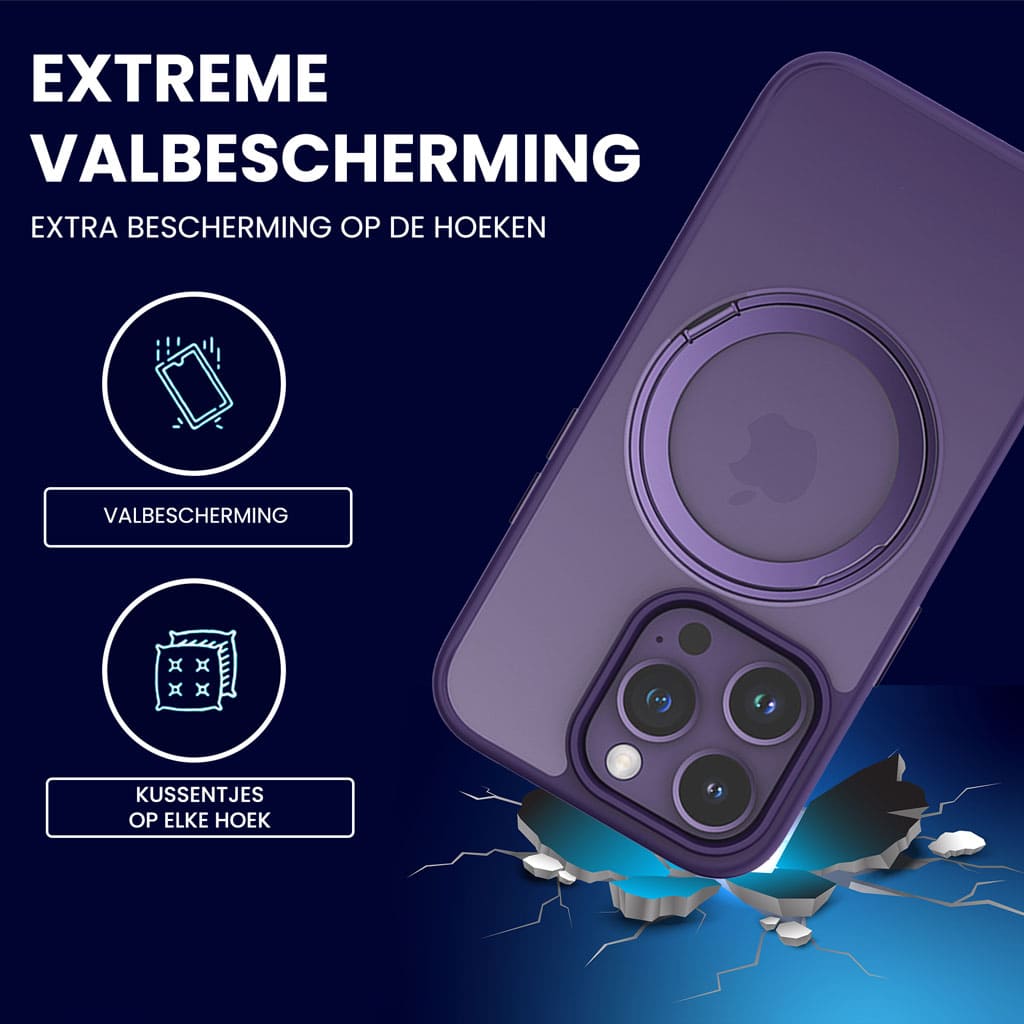 Étui Casify MagSafe avec béquille réglable à 360° Standard Violet foncé3