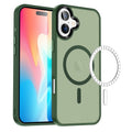 Casify Matte Hoesje met MagSafe voor de iPhone 16 Plus - Mat Donkergroen