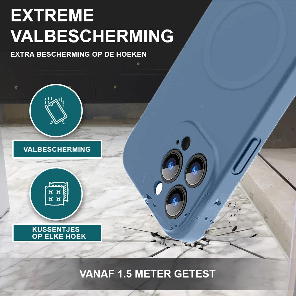 Étui en silicone Casify avec MagSafe Blue3