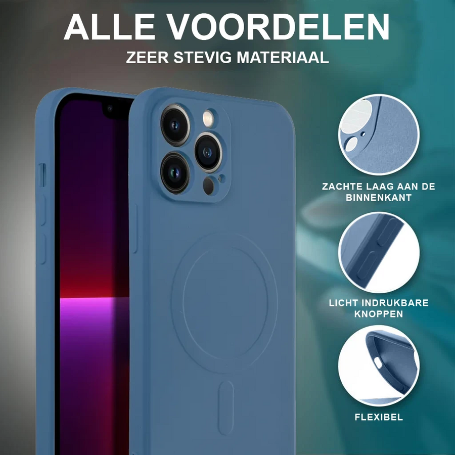 Casify Siliconen Hoesje met MagSafe Blauw4