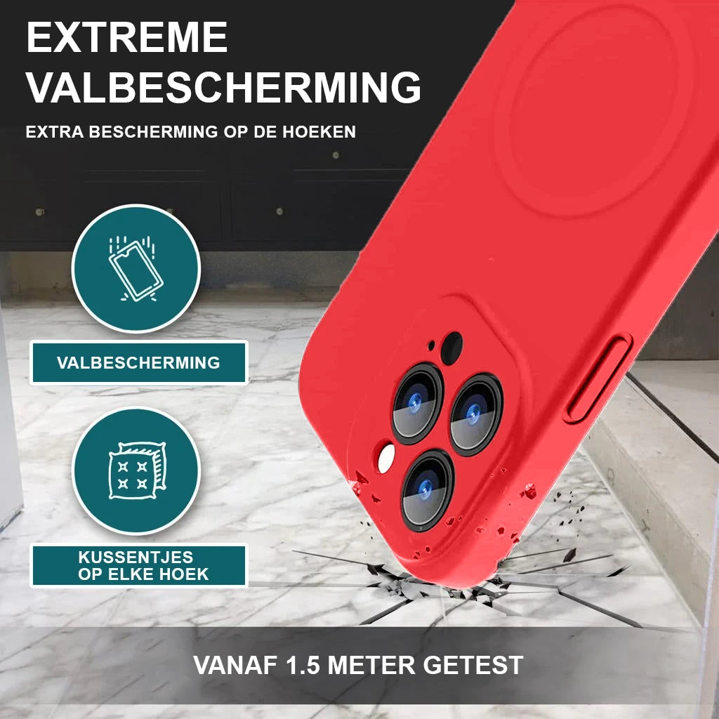 Étui en silicone Casify avec MagSafe Red3