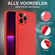 Casify Siliconen Hoesje met MagSafe Rood4