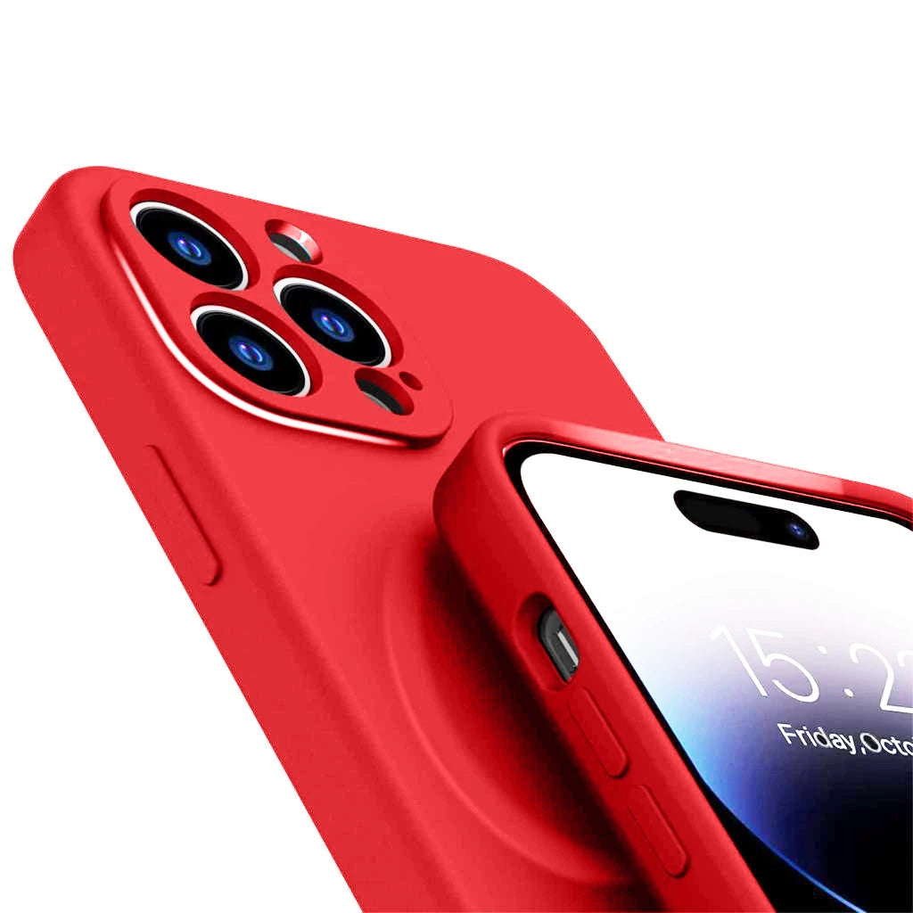 Étui en silicone Casify avec MagSafe Rouge