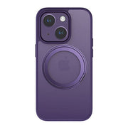 Casify iPhone 15 MagSafe Hoesje met 360° verstelbaar Kickstand Standaard Donkerpaars