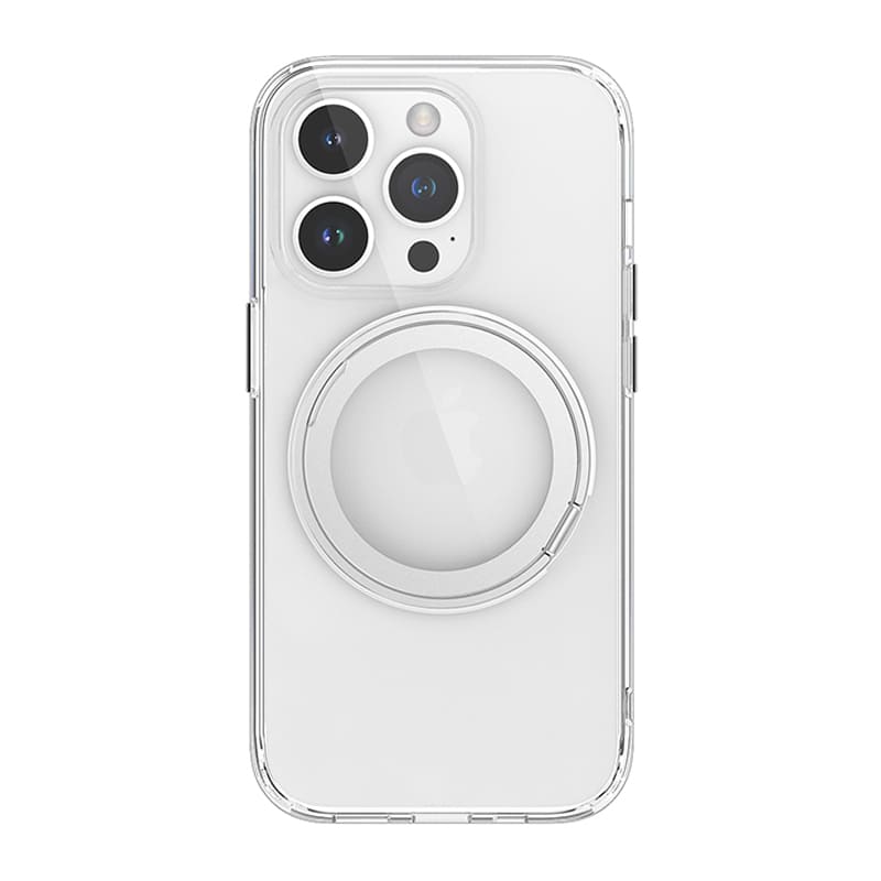 Casify Coque MagSafe pour iPhone 15 Pro avec béquille réglable à 360° Standard Transparent