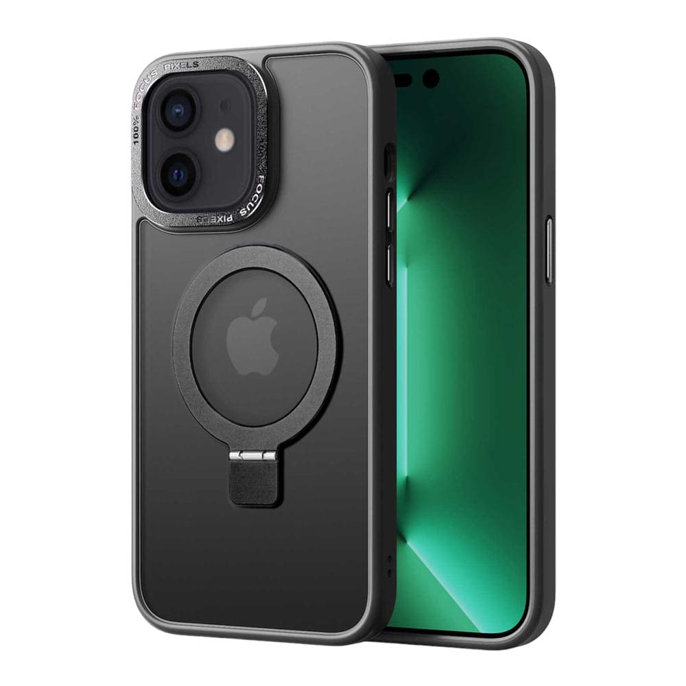 Casify iPhone Hoesje met MagSafe & Kickstand Standaard Mat Zwart3