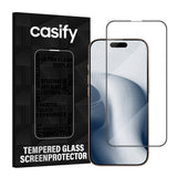 Casify Gehard Glas Full Cover Screenprotector voor de iPhone 15 Plus / 16 Plus