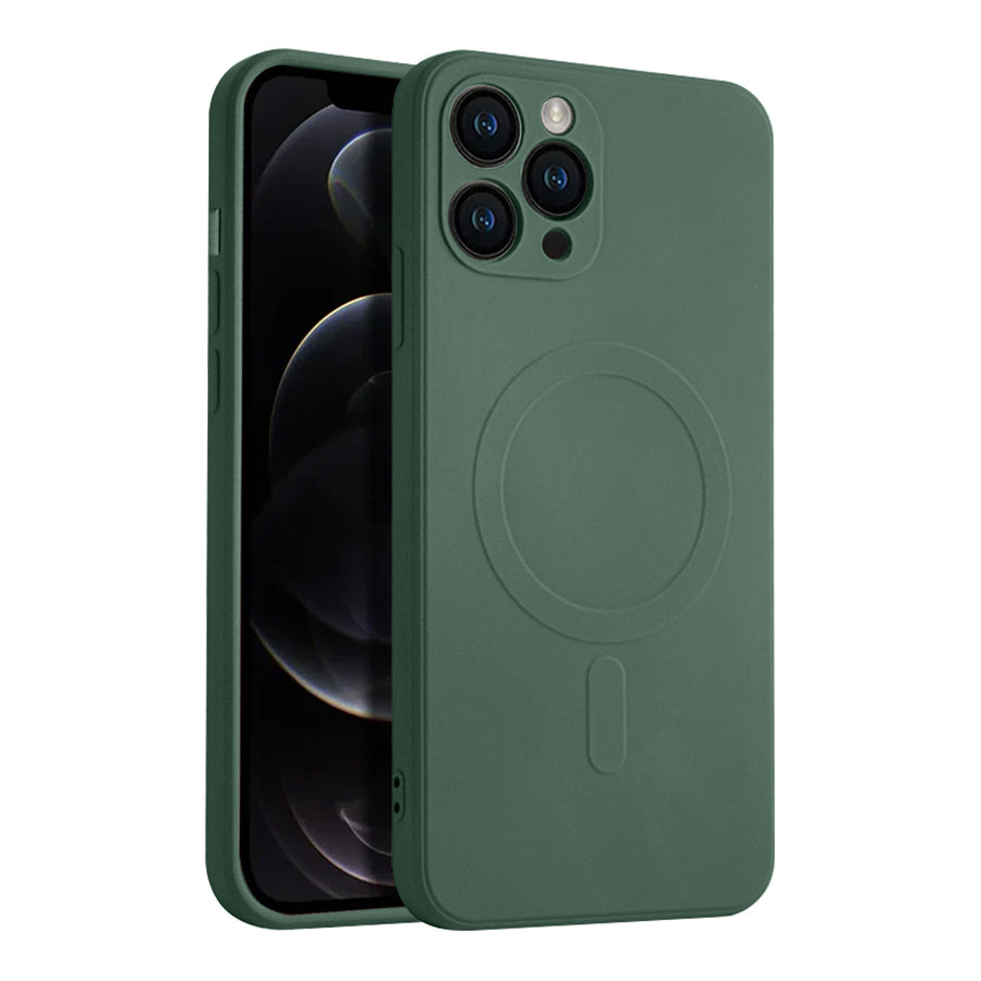 Casify Siliconen Hoesje met MagSafe voor de iPhone 11 Pro - Legergroen