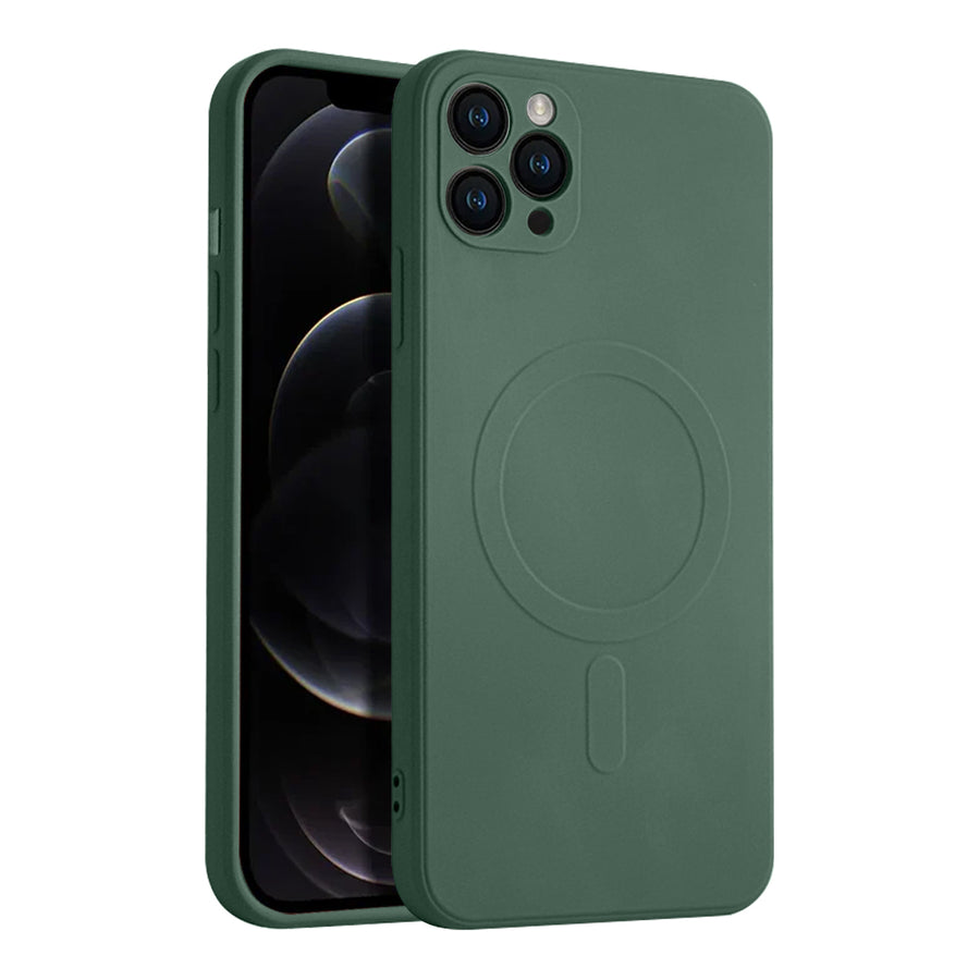 Casify Siliconen Hoesje met MagSafe voor de iPhone 11 Pro Max - Legergroen