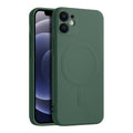 Casify Siliconen Hoesje met MagSafe voor de iPhone 12 - Legergroen