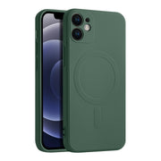 Casify Siliconen Hoesje met MagSafe voor de iPhone 12 - Legergroen