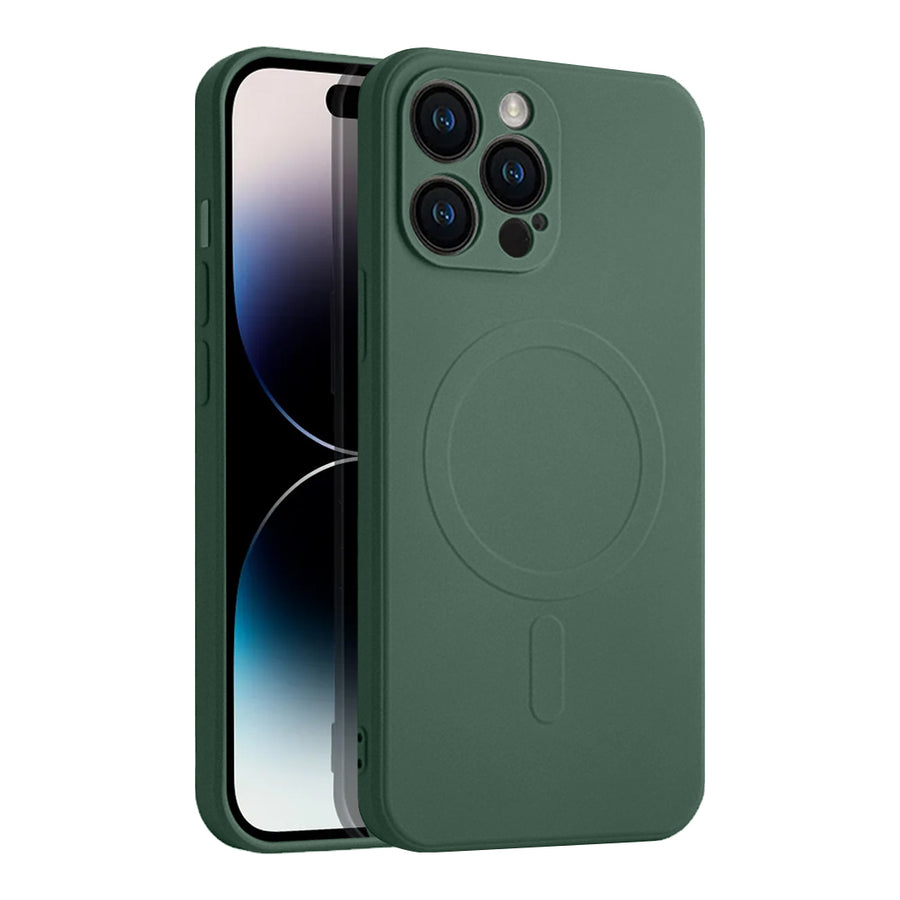 Casify Siliconen Hoesje met MagSafe voor de iPhone 12 Pro - Legergroen