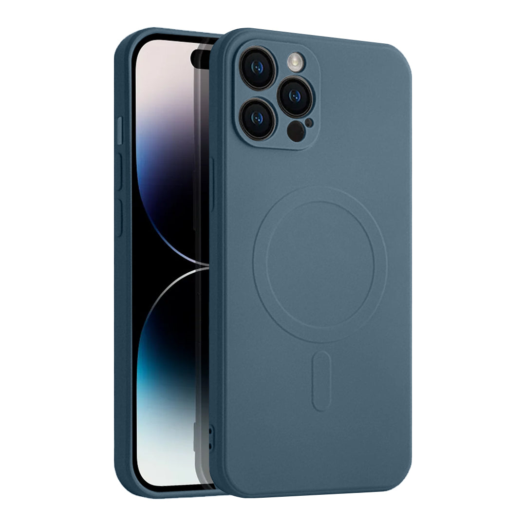 Casify Siliconen Hoesje met MagSafe voor de iPhone 12 Pro Max - Blauw