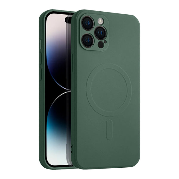Casify Siliconen Hoesje met MagSafe voor de iPhone 12 Pro Max - Legergroen