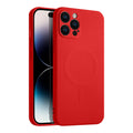 Casify Siliconen Hoesje met MagSafe voor de iPhone 12 Pro Max - Rood