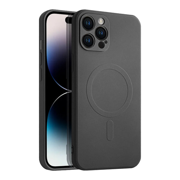 Casify Siliconen Hoesje met MagSafe voor de iPhone 12 Pro Max - Zwart