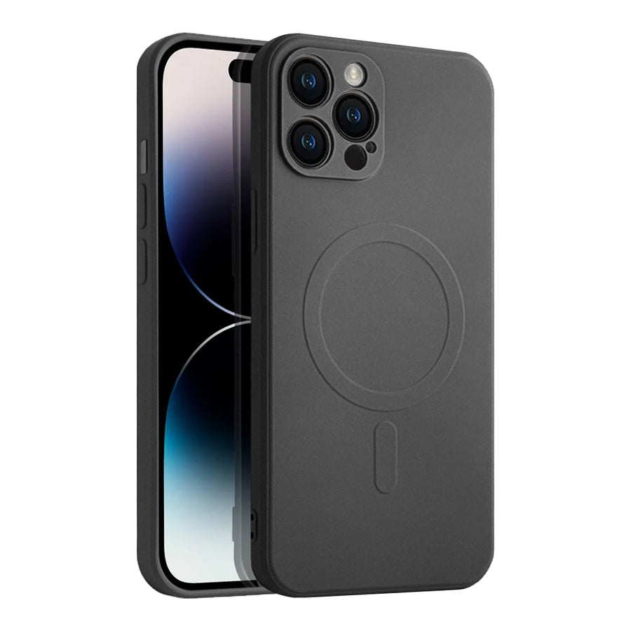 Casify Siliconen Hoesje met MagSafe voor de iPhone 12 Pro Max - Zwart