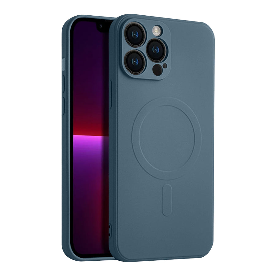 Casify Siliconen Hoesje met MagSafe voor de iPhone 13 Pro Max - Blauw