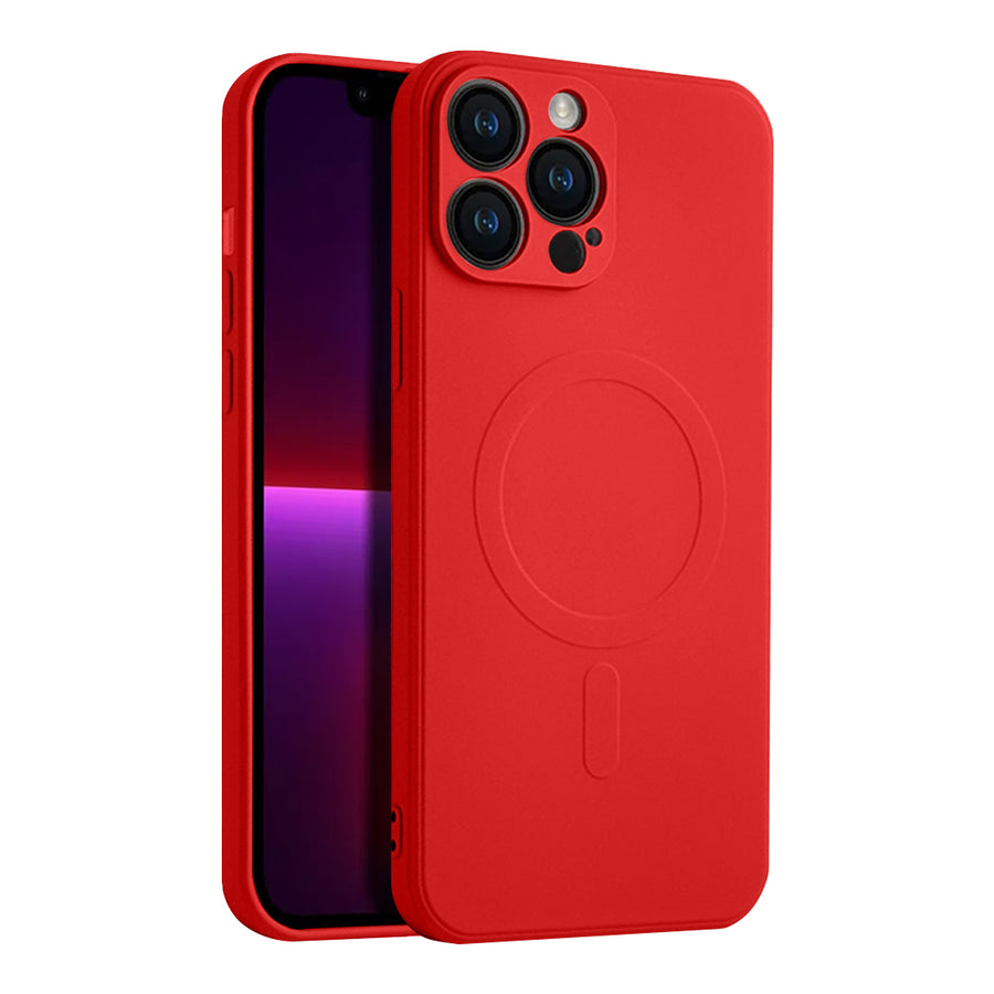 Casify Siliconen Hoesje met MagSafe voor de iPhone 13 Pro Max - Rood