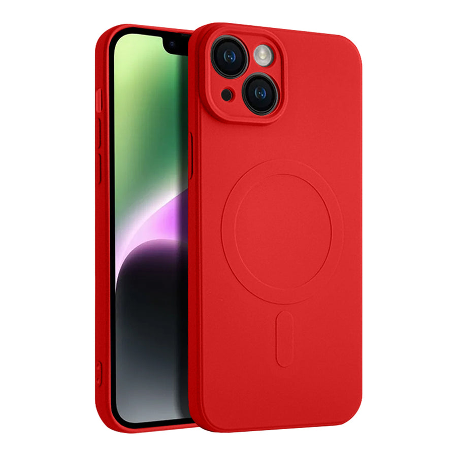 Casify Siliconen Hoesje met MagSafe voor de iPhone 14 - Rood