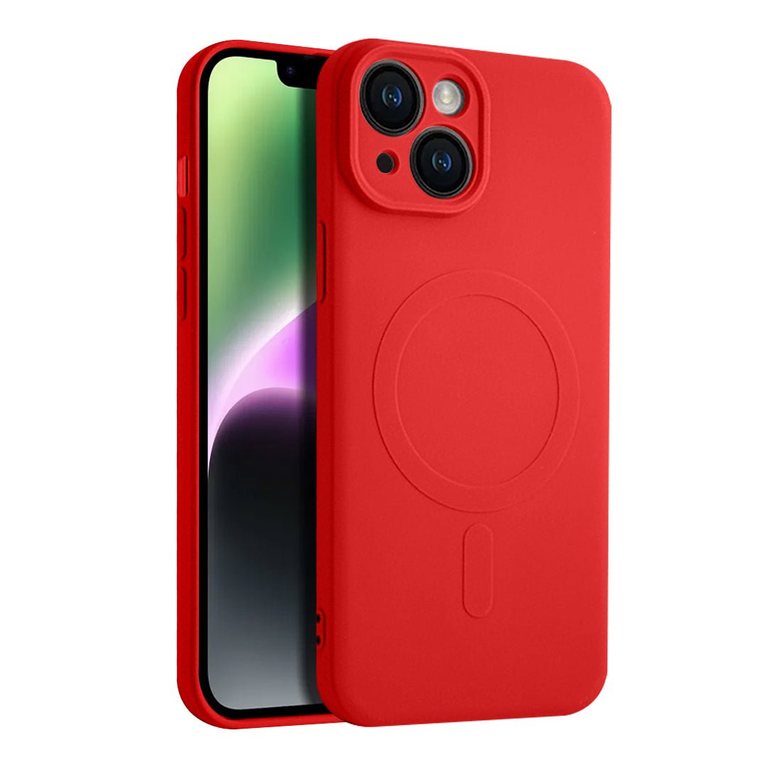 Casify Siliconen Hoesje met MagSafe voor de iPhone 15 - Rood