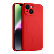 Casify Siliconen Hoesje met MagSafe voor de iPhone 15 - Rood