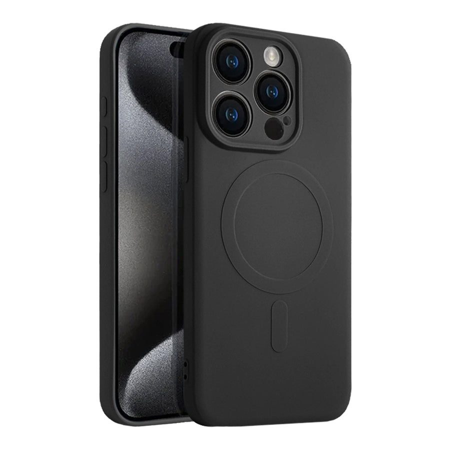 Casify Siliconen Hoesje met MagSafe voor de iPhone 15 Pro - Zwart