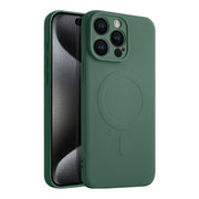 Casify Siliconen Hoesje met MagSafe voor de iPhone 15 Pro Max - Legergroen