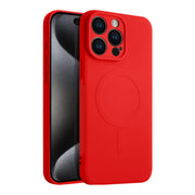 Casify Siliconen Hoesje met MagSafe voor de iPhone 15 Pro Max - Rood