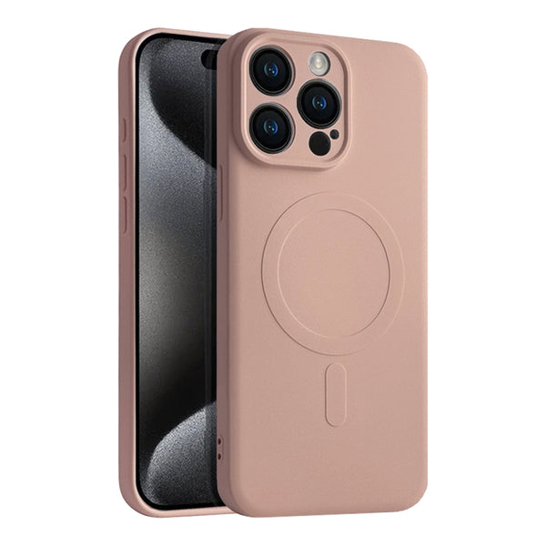 Casify Siliconen Hoesje met MagSafe voor de iPhone 15 Pro Max - Roze