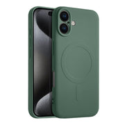 Casify Siliconen Hoesje met MagSafe voor de iPhone 16 - Legergroen