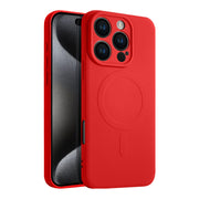 Casify Siliconen Hoesje met MagSafe voor de iPhone 16 Pro - Rood