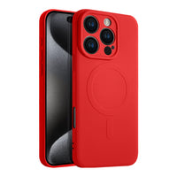 Casify Siliconen Hoesje met MagSafe voor de iPhone 16 Pro - Rood
