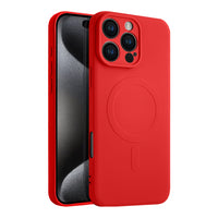 Casify Siliconen Hoesje met MagSafe voor de iPhone 16 Pro Max - Rood