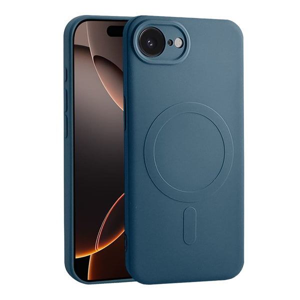 Casify Siliconen Hoesje met MagSafe voor de iPhone 17e / 16e - Blauw