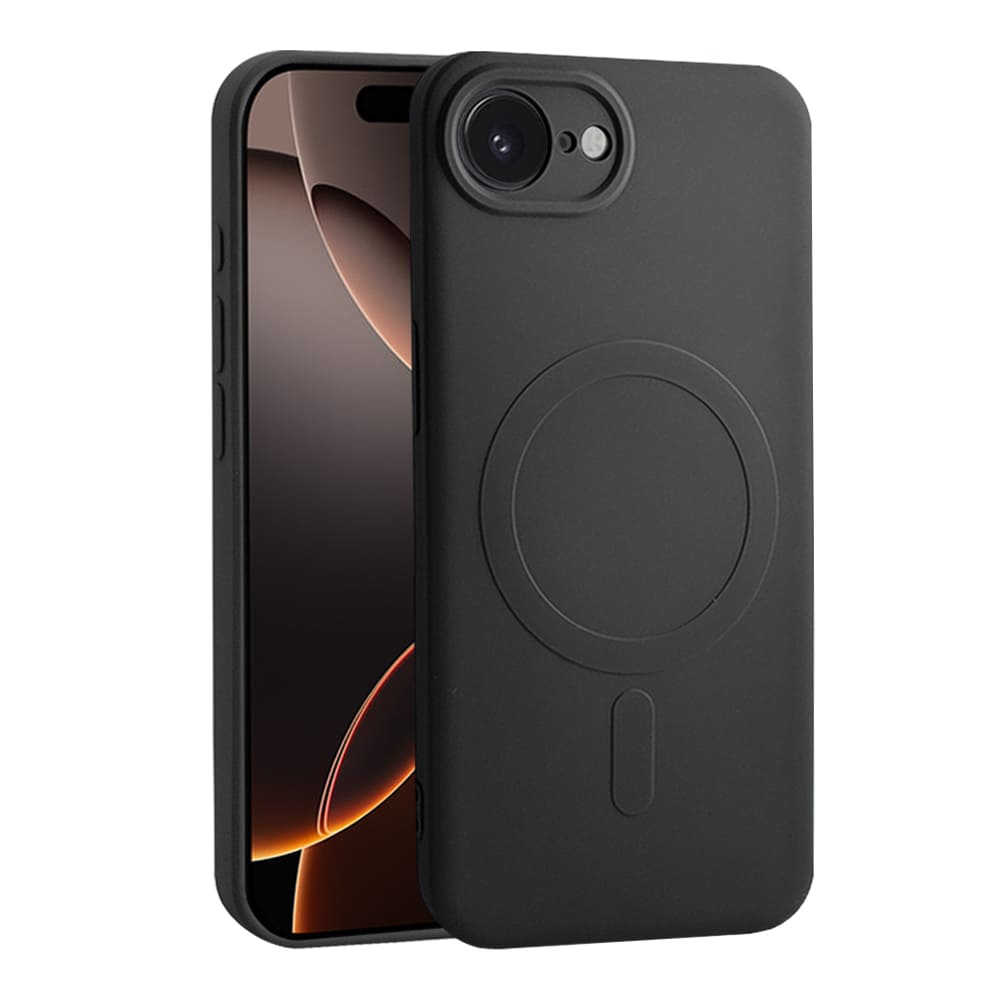 Casify Siliconen Hoesje met MagSafe voor de iPhone 17e / 16e - Zwart