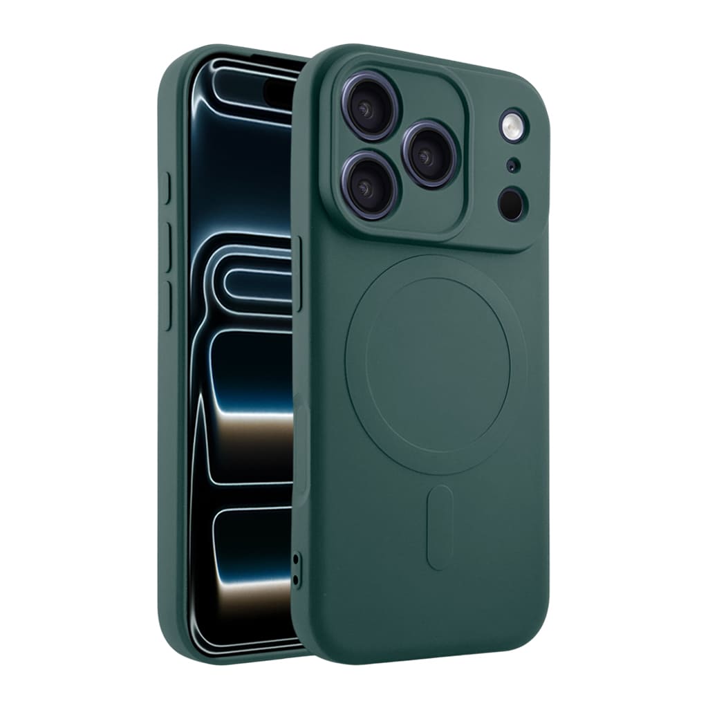 Casify Siliconen Hoesje met MagSafe voor de iPhone 17 Pro / 18 Pro – Legergroen
