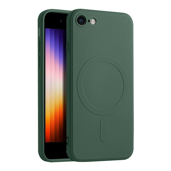 Casify Siliconen Hoesje met MagSafe voor de iPhone SE (2022 / 2020) / 8 - Legergroen
