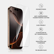 Casify Gehard Glas Screenprotector voor de iPhone 13 / 13 Pro / 14 / 16e / 17e