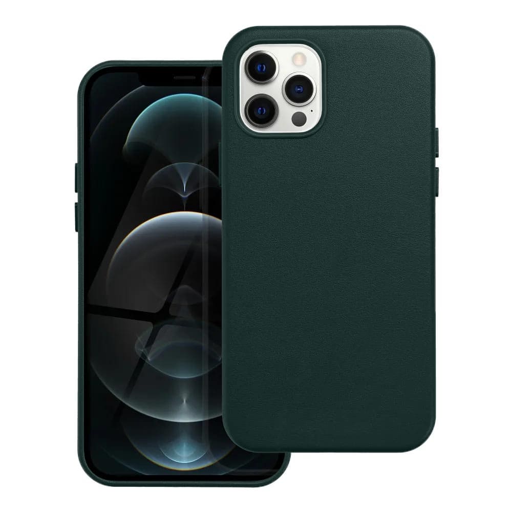 Étui en cuir MSH Casify avec MagSafe pour iPhone 12 Pro Forest Green2
