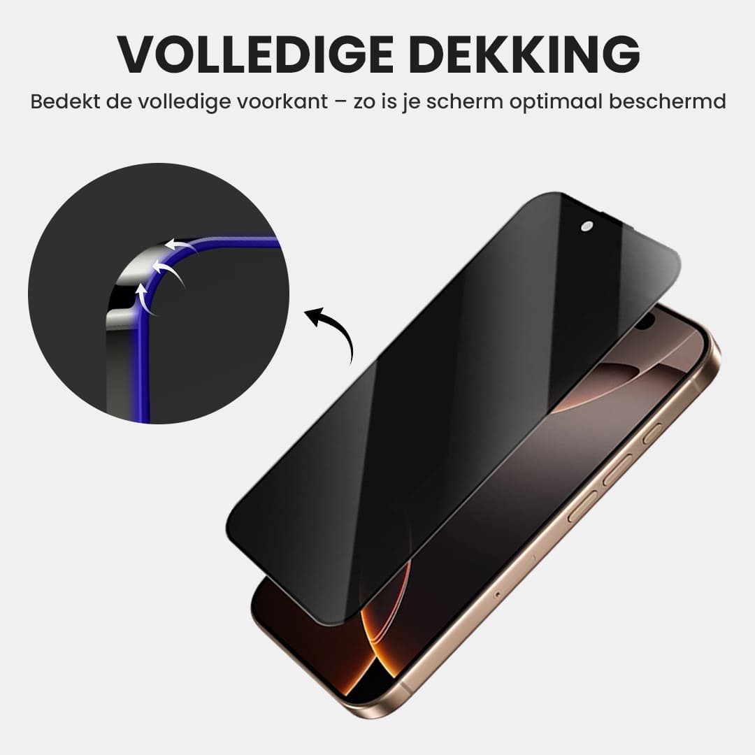 Casify Gehard Glas Privacy Screenprotector voor de iPhone 16 Pro Max – productfoto 4