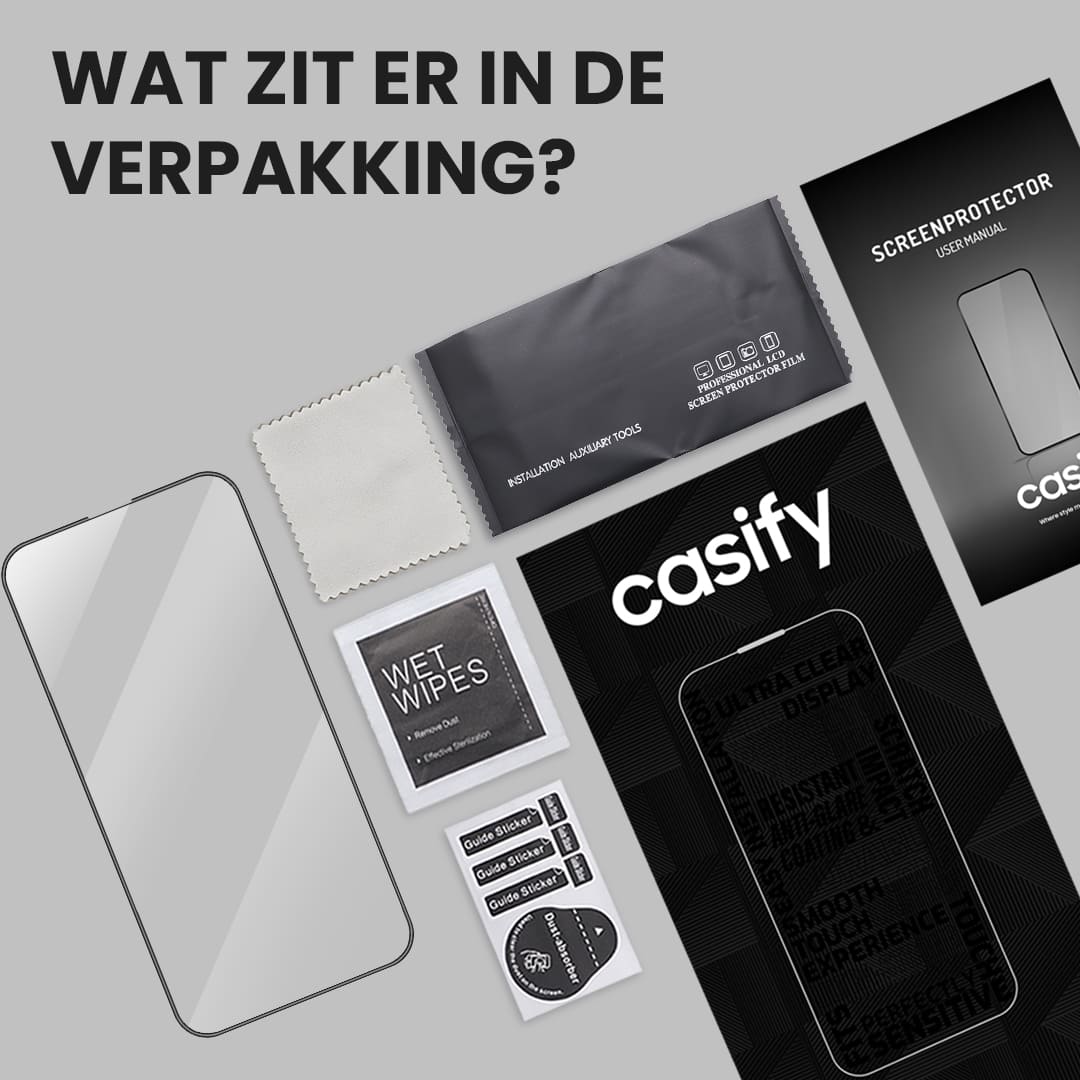 Casify Gehard Glas Full Cover Screenprotector voor de iPhone 16 Pro Max – productfoto 5