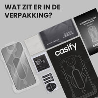 Casify Gehard Glas Privacy Screenprotector met installatiekit voor de iPhone 14 Pro Max