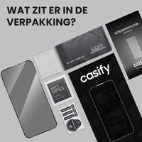 Casify Gehard Glas Privacy Screenprotector voor de iPhone 15 Plus / 16 Plus