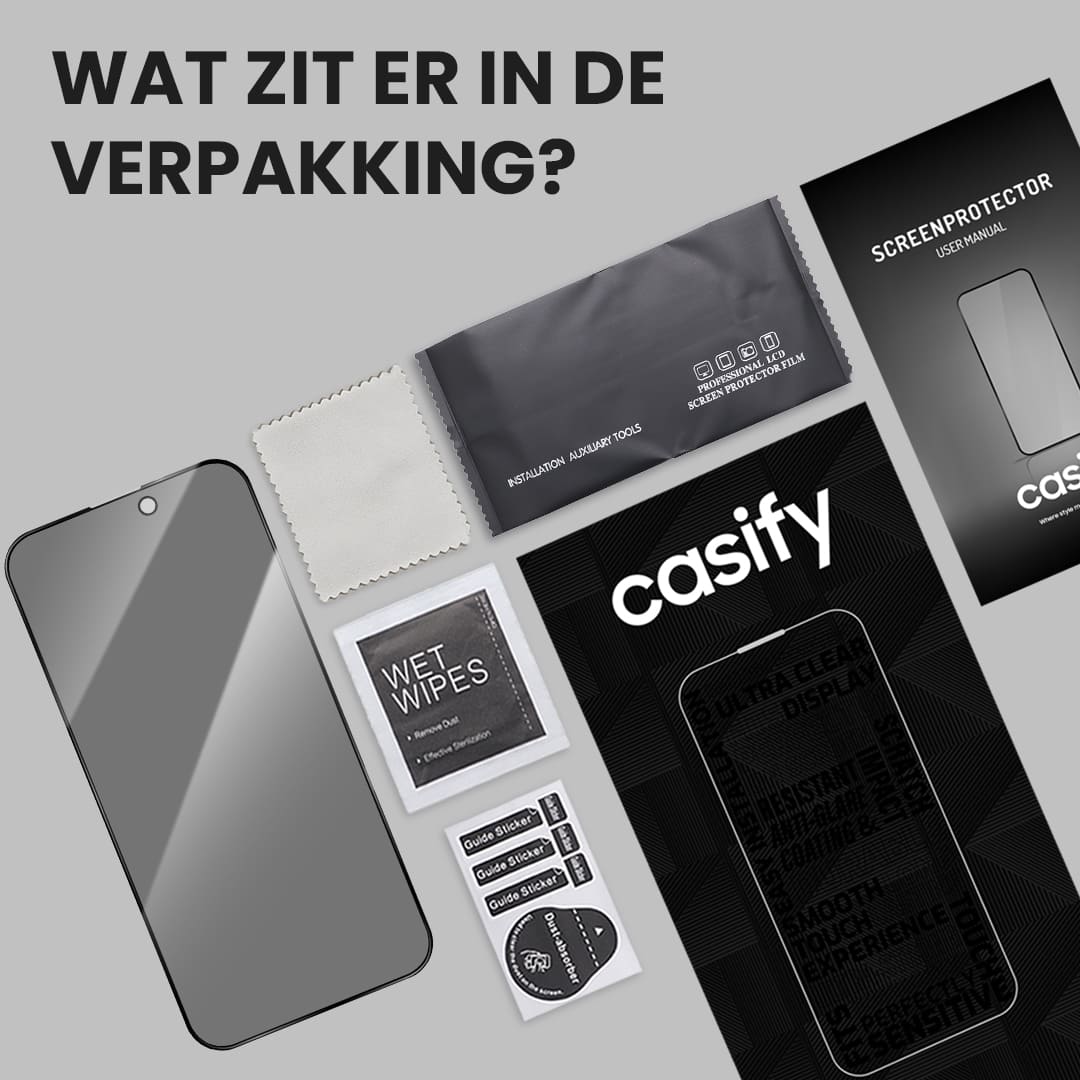 Casify Gehard Glas Privacy Screenprotector voor de iPhone 15 Pro Max – productfoto 6